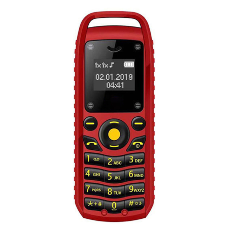 Mini Portable Phone B25 Dual Nano SIM Red