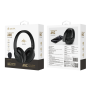 EarBass Pro 1 20H Wireless Headphones with Storage Bag - Devia - Black