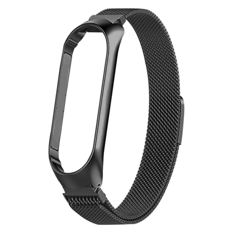 Metal Strap for Mi Smart Band 3/4/5/6 Watch - Black