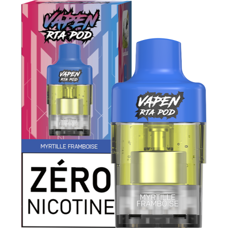 E-Liquide Replacement Oil Pre-filled 24ml - Vapen RTA Pod - 12000 puffs 0% Nicotine - Blueberry Raspberry