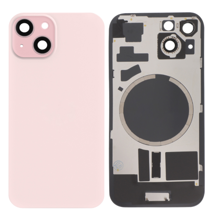 Rear Glass iPhone 15 Pink With MagSafe (No Logo)