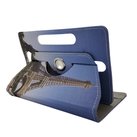 360°Rotating Leather Flip Case Stand for 7" Tablet - Alphin Blue