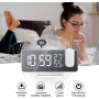 Digital Projection Alarm Clock with Large LED Screen