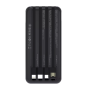 Power Bank with 4 Built-in Cables 10000 mAh - Devia Kintone Series - Black