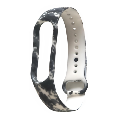 Bracelet for Mi Smart Band 5/6/7 Watch - White/Black