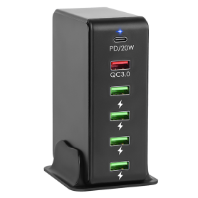 "Chargeur Multiports Noir - Puissance & Polyvalence pour Tous Vos Appareils | Achetez Maintenant !"