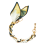 Silk Scarf Phone Case Necklace, Gold Clasp - 34CM