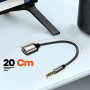 Audio Adapter Jack 3.5mm Male / 2 Jack 3.5mm Female (Headphone + Microphone) Braided Nylon LinQ AV3534