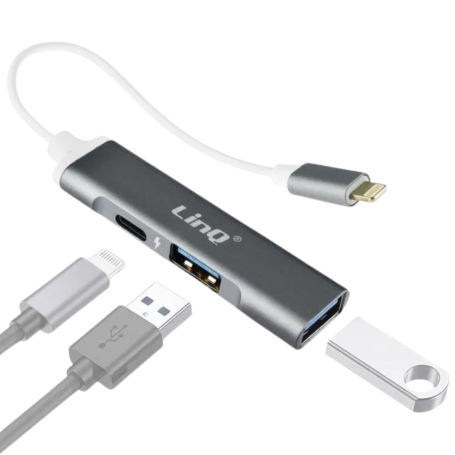 LinQ IP7942 3-in-1 Lightning/USB OTG Adapter