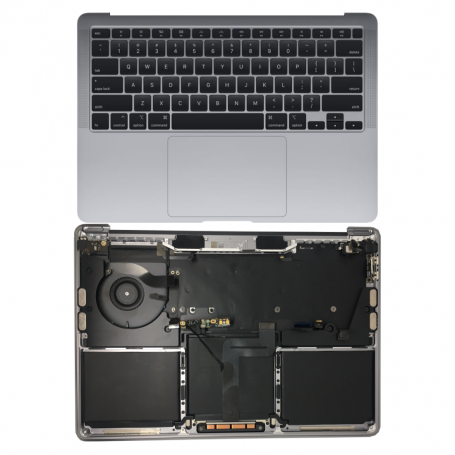 Complete Apple MacBook Pro 13 ″ Silver A2338 - Chassis + Battery + AZERTY Keyboard (Original Disassembled) Grade A