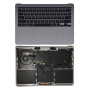 Chassis Apple MacBook Pro 13 ″ Grey A2338 - Battery + AZERTY Keyboard (Original Disassembled) - Grade A