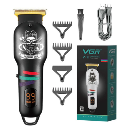 VGR V-971 Cordless Digital Display Rechargeable Electric Hair Clipper