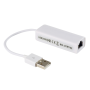 USB 3.0 wired network card adapter to RJ45, Gigabit Lan Ethernet, 10/100/1000Mbps, for laptop PC - White