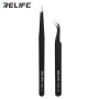 Antistatic Straight Tweezers - Black - RELIFE RL-ESD-11