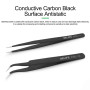 Antistatic Straight Tweezers - Black - RELIFE RL-ESD-11