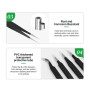 Antistatic Straight Tweezers - Black - RELIFE RL-ESD-11