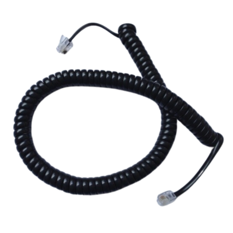 Cordon de Combiné Téléphonique Spirale Noir