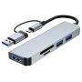 Hub Type-C/USB 5en 1 - USB 2.0*2 + USB 3.0 + SD + Micro SD