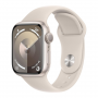 Montre Connectée Apple Watch Series 9 GPS 41mm Aluminium Blanc Bracelet Sport Blanc - Comme Neuf - Avec Boîte et Chargeur