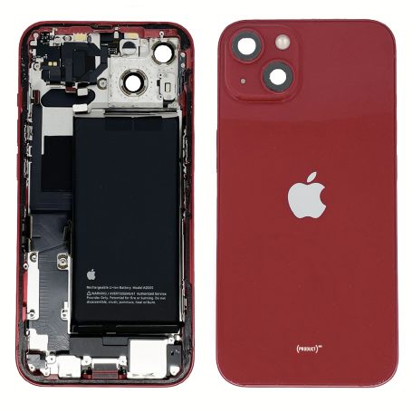 Châssis Complet iPhone 13 Rouge - Connecteur de Charge + Batterie (Origine Demonté) Grade AB