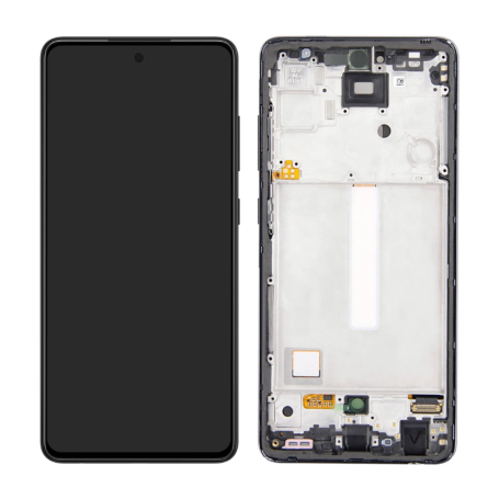 Screen Samsung Galaxy A52 5G Black + Frame (Original Disassembled) - Grade A