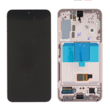 Samsung Galaxy S22 (S901B) Pink Screen + Frame (Original Disassembled) - Grade A