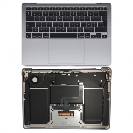 Complete Apple MacBook Air 13 ″ Silver A2179 - Chassis + Battery + Touchscreen + AZERTY Keyboard - Grade AB