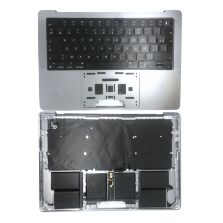 Châssis Complet Apple MacBook Pro 14″ Argent A2442 - Châssis + Batterie + Clavier AZERTY - Grade AB