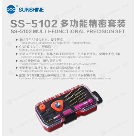 Jeu de Tournevis de Précision Multifonctions SUNSHINE SS-5102