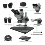 Trinocular Microscope 0.5X CTV Interface - Black/Grey RELIFE RL-M5T Pro-B11