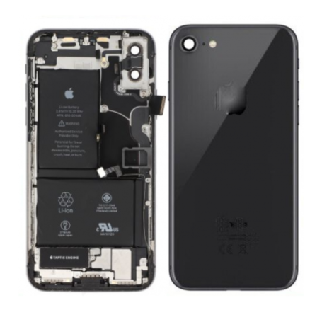 Back Cover Housing iPhone 8 Black - Charging Connector + Battery (Original Dismantled) Grade A