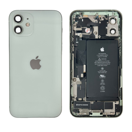 Back Cover Housing iPhone 12 Green - Charging Connector + Battery (Original Disassembled) Grade A