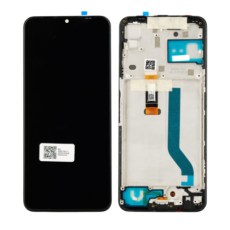 Ecran Motorola Moto G8 4G 2020 avec Châssis Noir (Service Pack)