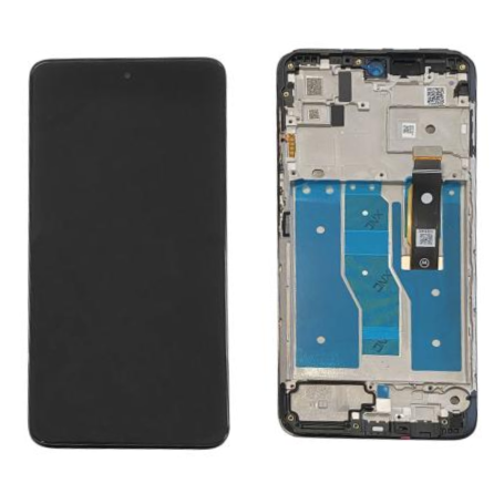 Ecran Motorola Moto G82 5G 2022 avec Châssis Argent (Service Pack)