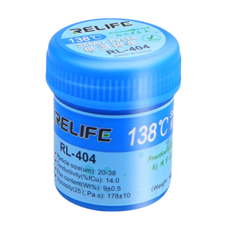 RELIFE RL-404 138°C Low Temperature Solder Paste