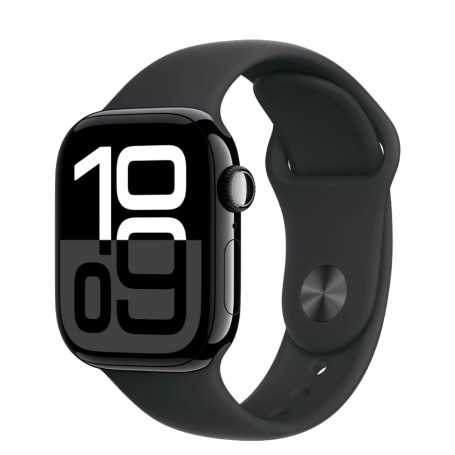 Apple Watch Series 10 GPS, 42mm Jet Black Aluminum Case with Black Solo Loop - MWWE3 - New