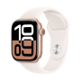 Apple Watch Series 10 GPS 46mm Rose Gold Aluminium Light Blush Sport Band S/M MWWT3 - new