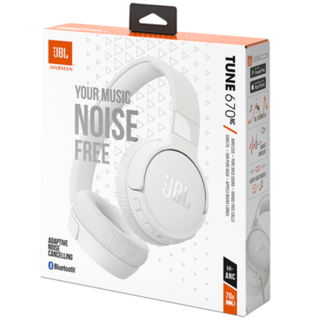 Bluetooth Headset JBL Tune 670BT - White