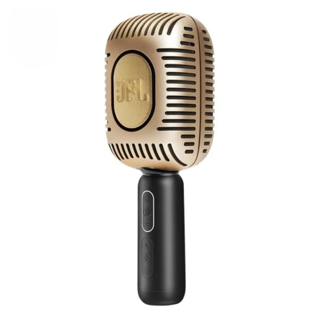 Microphone Bluetooth pour Karaoké JBL KMC650 - Or