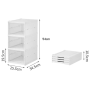 Plastic Shoe Storage Box - Three Layers - White - Foldable