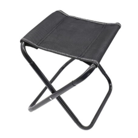 Chaise Pliante Portable de Camping - Grande Taille Noire