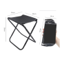 Chaise Pliante Portable de Camping - Grande Taille Noire