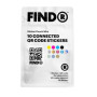 QR Code Stickers - FindR Sticker Bag Mini QR Code - Pack of 10 interactive stickers