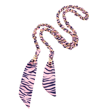 Phone Case Necklace with Long Cord Crossbody Strap - 115CM - Navy and Pink