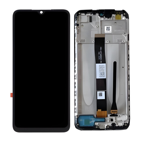 Ecran Xiaomi Redmi 10A (2022) Noir + Châssis (Service Pack) - 560001C3L200