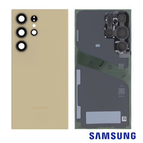 Vitre arrière Samsung Galaxy S24 Ultra (S928B) Titane (Service Pack)