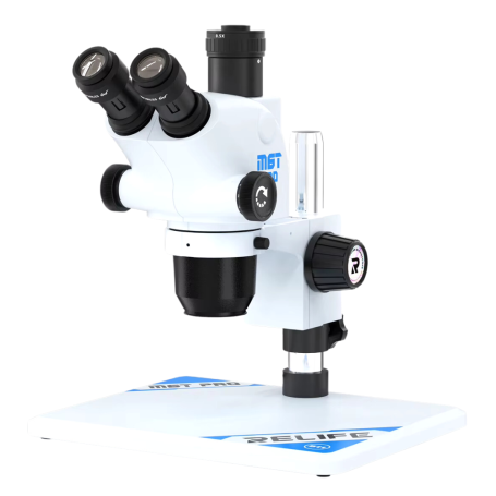 Microscope Trinoculaire Relife RL-M6T Pro-B11 avec 0.5 CTV - Blanc