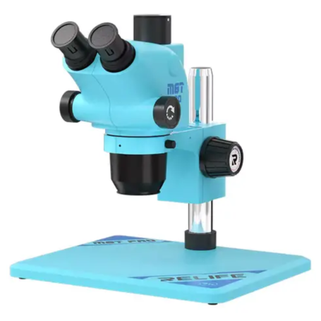 Relife RL-M6T Pro-B11 Trinocular Microscope with 0.5 CTV - Blue