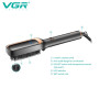 VGR V 560 Black Ceramic Coating Straightening Comb and Brush