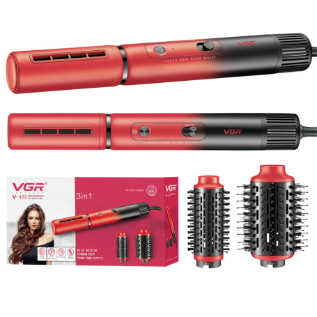 Heating Brush 1100/1300W DC Motor VGR V489 Red